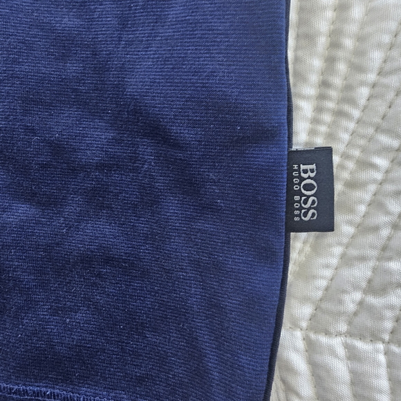 Boss V-Neck Short Sleeve Tee in Navy - Picture 3 of 16